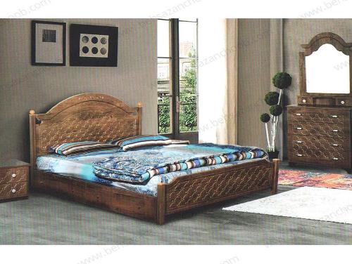 تخت خواب دو نفره چوبی